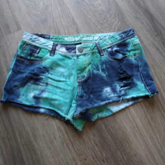 Mossimo Supply Co. Pants - Tie Dyed Jean Shorts - Women's (Juniors) 11